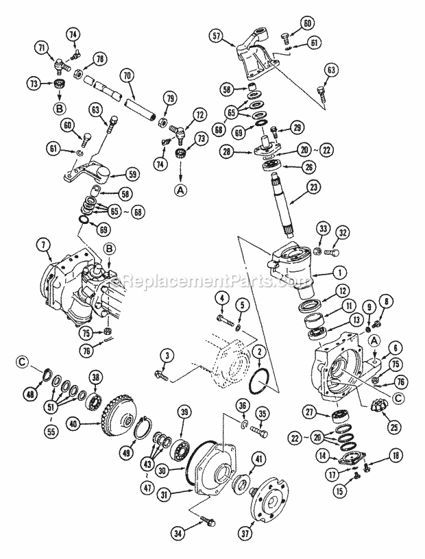 Front Axle - Mfd (Part 3) Diagram and Parts List for 544-434D100, 545-434D100, 546-434D100 Cub Cadet Lawn Tractor